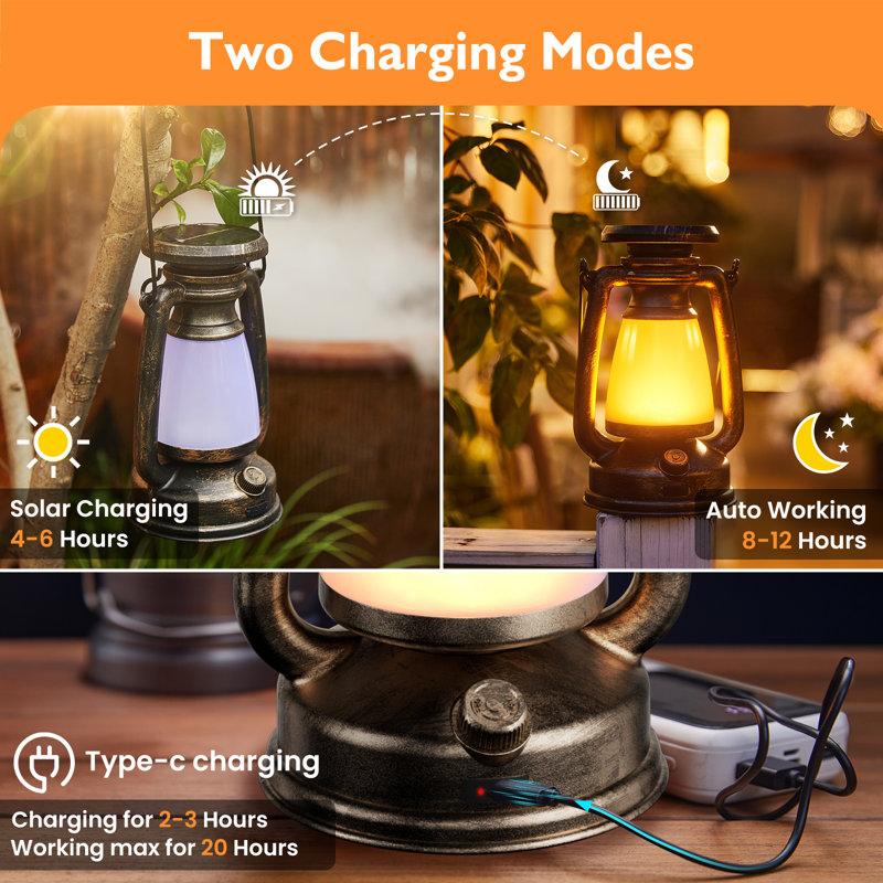 4 in 1 solar flickering flame lantern on sale
